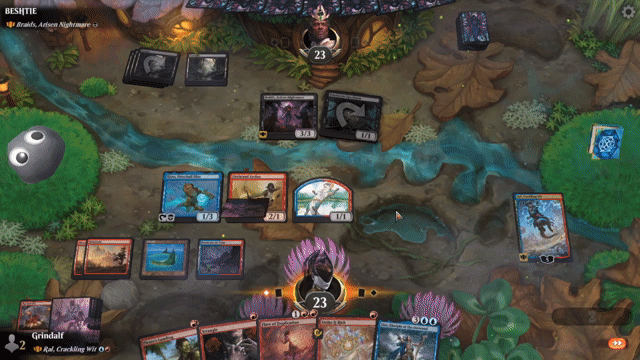 Watch MTG Arena Video Replay - Ral, Crackling Wit by Grindalf VS Braids, Arisen Nightmare by BESHTIE - Historic Brawl Challenge Match
