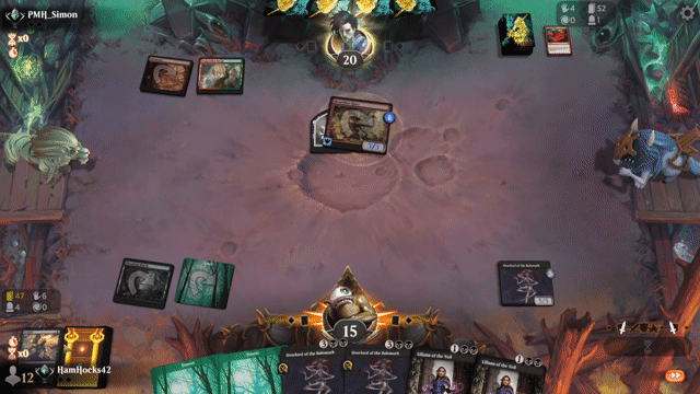 Watch MTG Arena Video Replay - Golgari Midrange by HamHocks42 VS Gruul Aggro by PMH_Simon - Standard Traditional Ranked