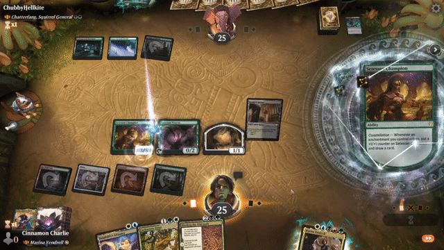 Watch MTG Arena Video Replay - Rogue by Cinnamon Charlie VS Chatterfang, Squirrel General by ChubbyHellkite - Historic Brawl