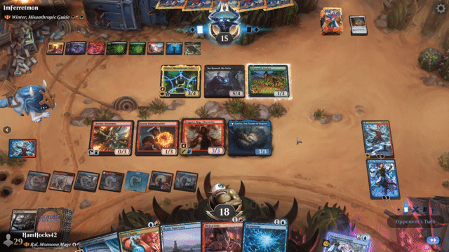 Watch MTG Arena Video Replay - Ral, Monsoon Mage by HamHocks42 VS Winter, Misanthropic Guide by ImFerretmon - Historic Brawl Challenge Match