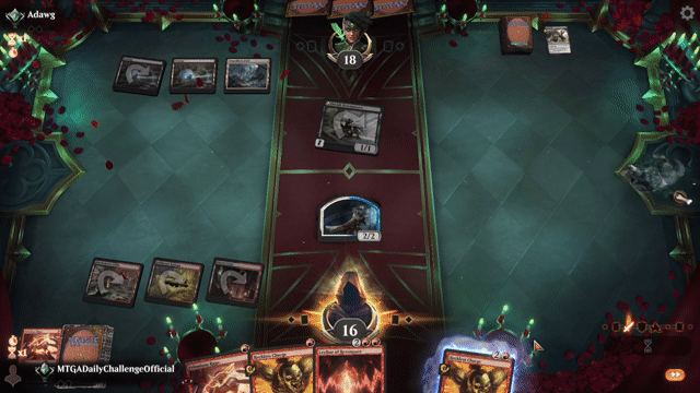 Watch MTG Arena Video Replay - Rakdos Aggro by MTGADailyChallengeOfficial VS Mono Black Control by Adawg - Historic Traditional Ranked