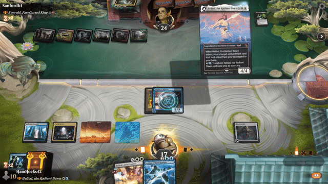 Watch MTG Arena Video Replay - Heliod, the Radiant Dawn by HamHocks42 VS Korvold, Fae-Cursed King by Sanfordb1 - Historic Brawl