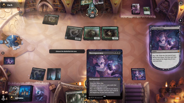 Watch MTG Arena Video Replay - Mono Black Midrange by saitama VS Mono Green Aggro by Zach - Timeless Ranked