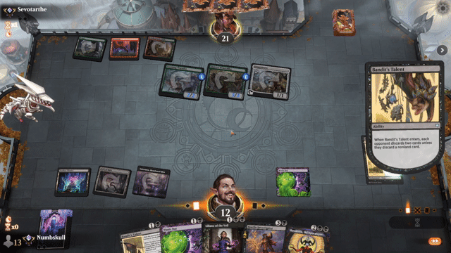 Watch MTG Arena Video Replay - Mono Black Discard by Numbskull VS Gruul Midrange by Sevotarthe - Explorer Traditional Ranked