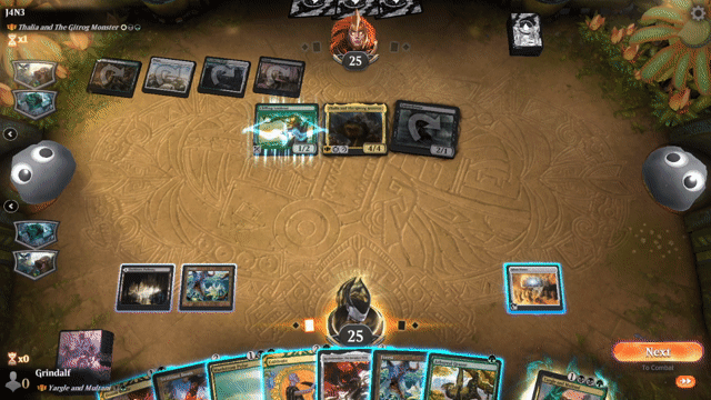 Watch MTG Arena Video Replay - Yargle and Multani by Grindalf VS Thalia and The Gitrog Monster by J4N3 - MWM Yargle Standard Brawl