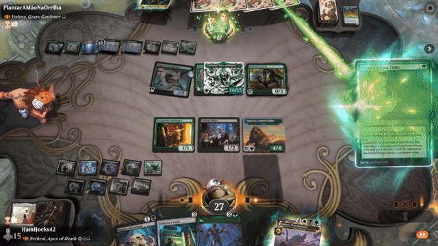 Watch MTG Arena Video Replay - Nethroi, Apex of Death by HamHocks42 VS Yedora, Grave Gardener by PlantarAMãoNaOrelha - Historic Brawl