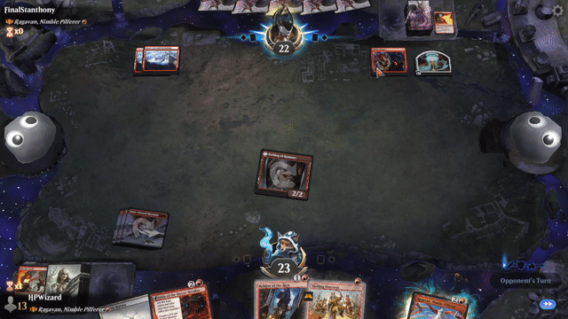 Watch MTG Arena Video Replay - Ragavan, Nimble Pilferer by HPWizard VS Ragavan, Nimble Pilferer by FinalStanthony - Historic Brawl