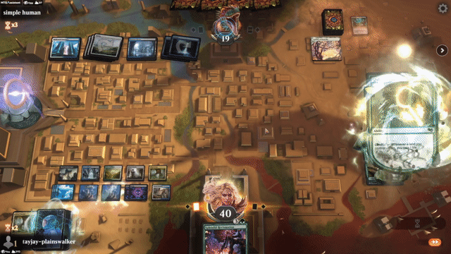 Watch MTG Arena Video Replay -  by tayjay-plainswalker VS Esper Aggro by simple human - Historic Play
