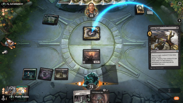 Watch MTG Arena Video Replay - Golgari Reanimator by Wulfy Panda VS Esper Aggro by G_Lavamancer - Timeless Traditional Ranked