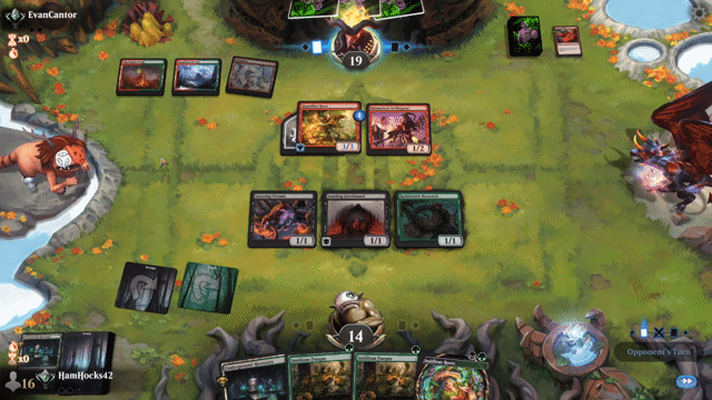 Watch MTG Arena Video Replay - Golgari Midrange by HamHocks42 VS Gruul Midrange by EvanCantor - Standard Traditional Ranked