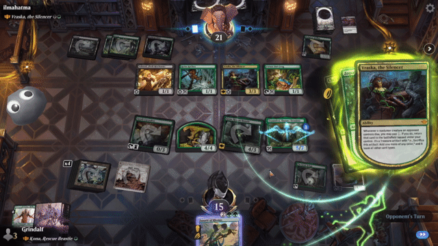 Watch MTG Arena Video Replay - Rogue by Grindalf VS Vraska, the Silencer by ilmahatma - Historic Brawl Challenge Match