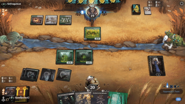 Watch MTG Arena Video Replay - Golgari Midrange by HamHocks42 VS Selesnya Aggro by SirFragsALot - Standard Traditional Ranked