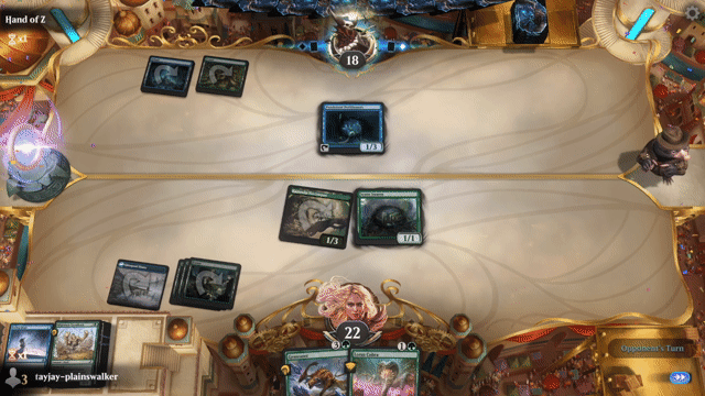 Watch MTG Arena Video Replay - Simic Landfall by tayjay-plainswalker VS Rogue by Hand of Z - Historic Play
