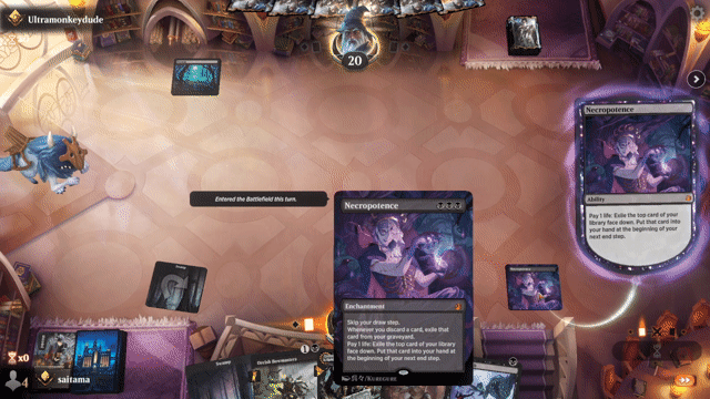 Watch MTG Arena Video Replay - Mono Black Midrange by saitama VS Mono Black Midrange by Ultramonkeydude - Timeless Ranked