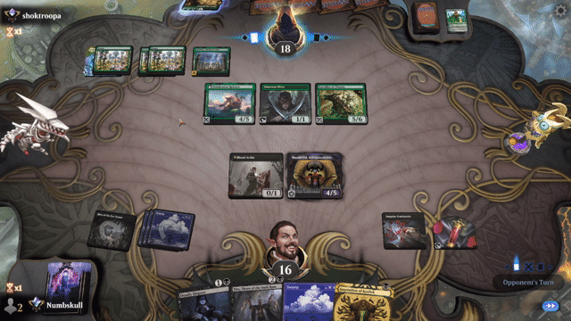 Watch MTG Arena Video Replay - Mono Black by Numbskull VS Mono Green by shoktroopa - Historic Ranked