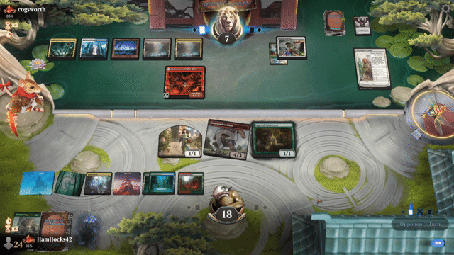 Watch MTG Arena Video Replay - Temur Adventures by HamHocks42 VS Humans by cogsworth - Explorer Traditional Ranked