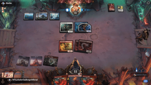 Watch MTG Arena Video Replay - Mono Red Aggro by MTGADailyChallengeOfficial VS Azorius Aggro by Binthe - Standard Traditional Ranked