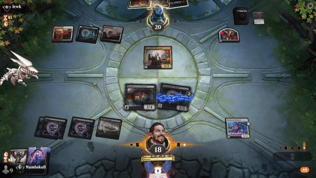 Watch MTG Arena Video Replay - Mono Black Control by Numbskull VS Mardu Midrange by lewk - Explorer Traditional Ranked