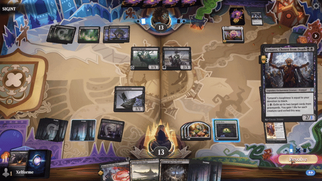 Watch MTG Arena Video Replay - Mono Black Midrange by Xelforme VS Mono Black Midrange by SIGINT - Explorer Challenge Match