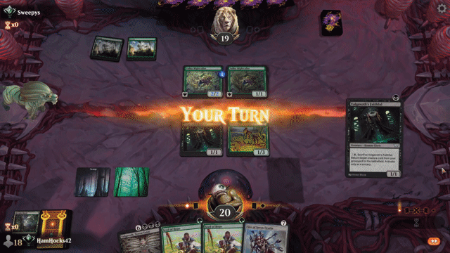 Watch MTG Arena Video Replay - Golgari Midrange by HamHocks42 VS Mono Green Aggro by Sweepys - Standard Ranked