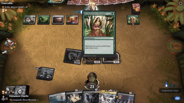 Watch MTG Arena Video Replay - Yawgmoth, Thran Physician by Cinnamon Charlie VS Sythis, Harvest's Hand by Esmeralda - Historic Brawl