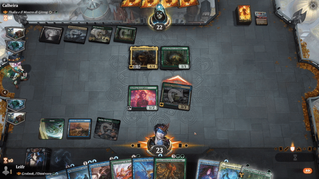 Watch MTG Arena Video Replay - Grolnok, the Omnivore by Leifr VS Thalia and The Gitrog Monster by Calheira - MWM Yargle Standard Brawl