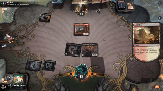 Watch MTG Arena Video Replay - Golgari Reanimator by Wulfy Panda VS 4 Color Midrange by seld0m - Timeless Traditional Ranked