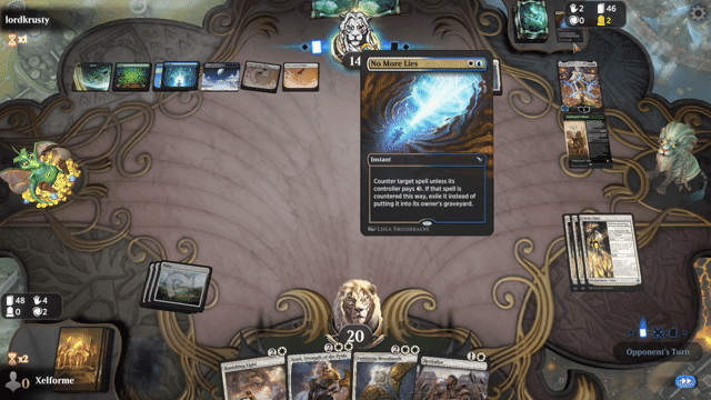 Watch MTG Arena Video Replay - Mono White Midrange by Xelforme VS Bant Control by lordkrusty - Explorer Play