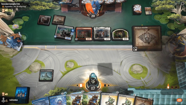 Watch MTG Arena Video Replay - Dimir Midrange by saitama VS Boros Aggro by boomerangkevin - Timeless Play