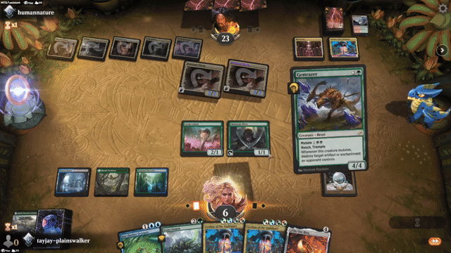 Watch MTG Arena Video Replay - Sultai Midrange by tayjay-plainswalker VS Jund Aggro by humannature - Historic Ranked