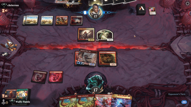 Watch MTG Arena Video Replay - Red Deck Wins by Wulfy Panda VS Boros Midrange by chriscross - Alchemy Ranked
